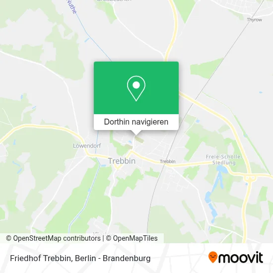 Friedhof Trebbin Karte