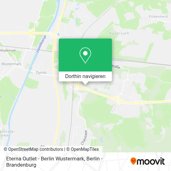 Eterna Outlet - Berlin Wustermark Karte
