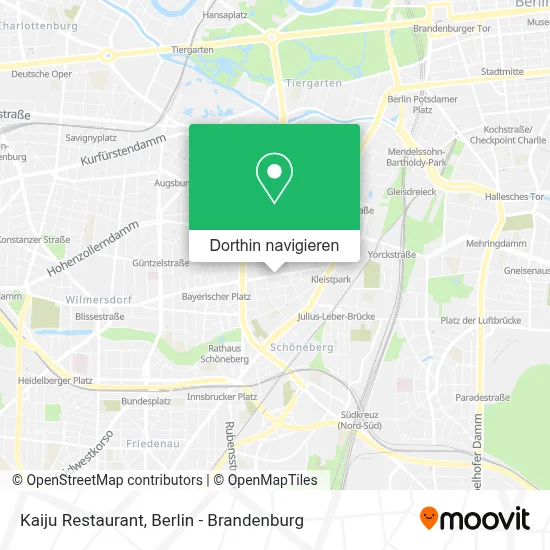 Kaiju Restaurant Karte