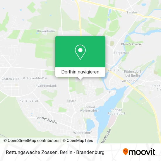 Rettungswache Zossen Karte