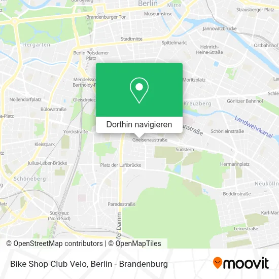 Bike Shop Club Velo Karte