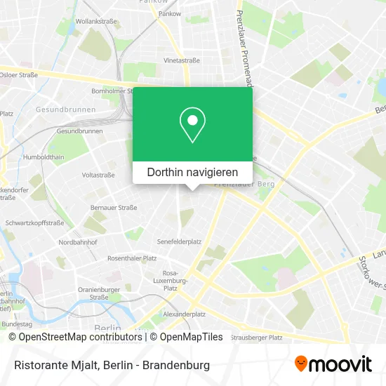 Ristorante Mjalt Karte