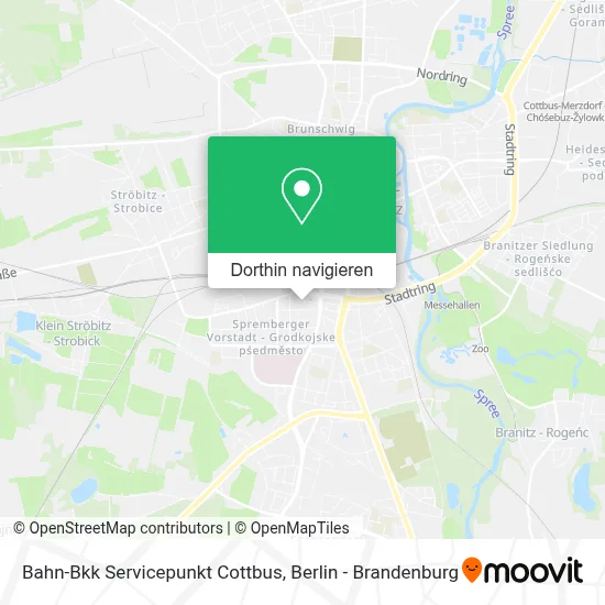 Bahn-Bkk Servicepunkt Cottbus Karte