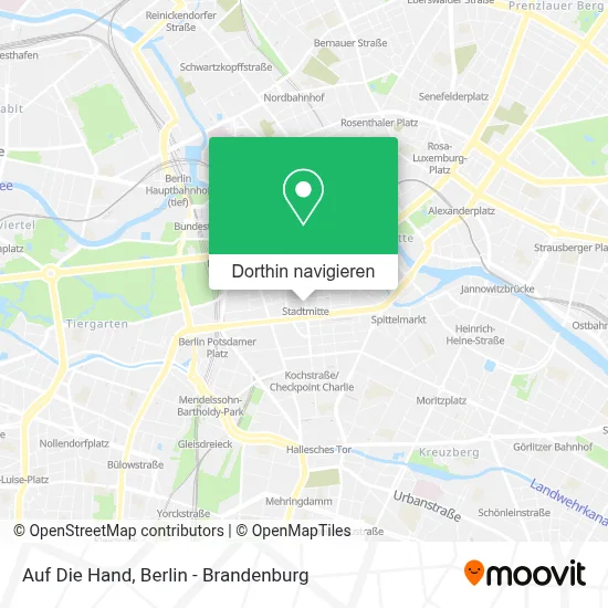 Auf Die Hand Karte