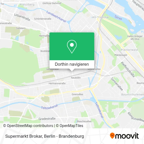 Supermarkt Brokar Karte