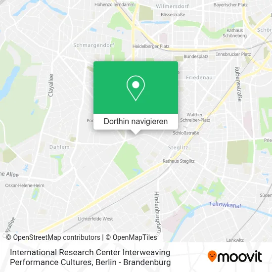 International Research Center Interweaving Performance Cultures Karte