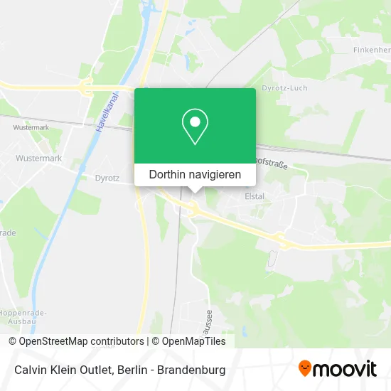 Calvin Klein Outlet Karte