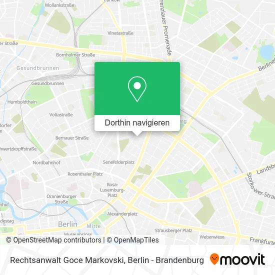 Rechtsanwalt Goce Markovski Karte