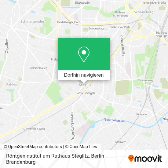 Röntgeninstitut am Rathaus Steglitz Karte