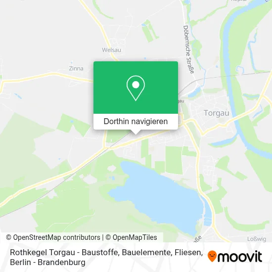 Rothkegel Torgau - Baustoffe, Bauelemente, Fliesen Karte