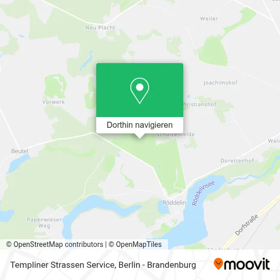 Templiner Strassen Service Karte