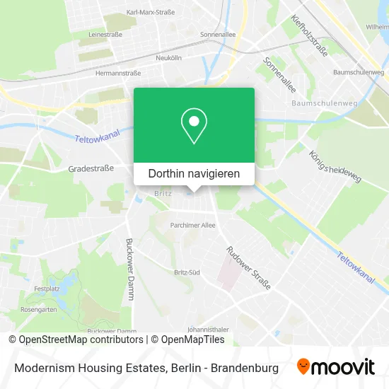 Modernism Housing Estates Karte