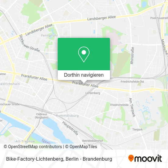 Bike-Factory-Lichtenberg Karte