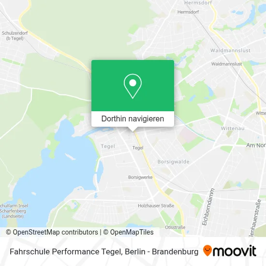 Fahrschule Performance Tegel Karte