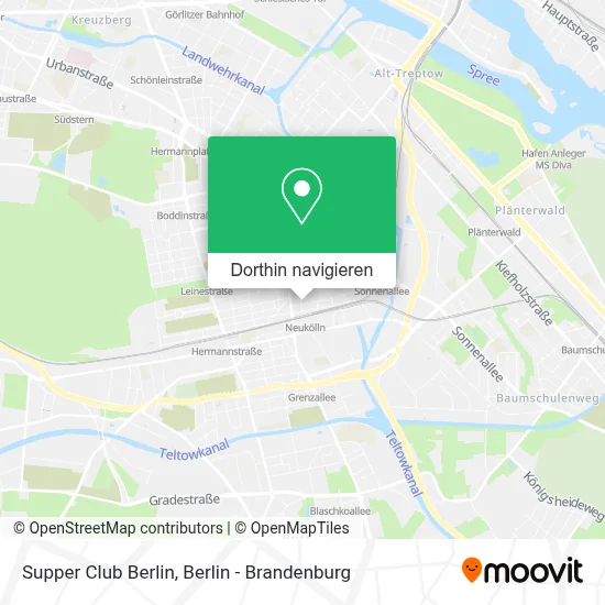 Supper Club Berlin Karte
