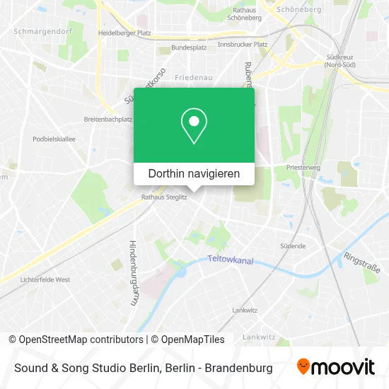 Sound & Song Studio Berlin Karte