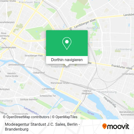 Modeagentur Stardust J.C. Sales Karte
