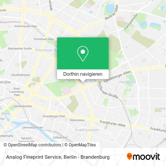 Analog Fineprint Service Karte
