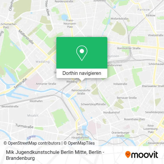 Mik Jugendkunstschule Berlin Mitte Karte