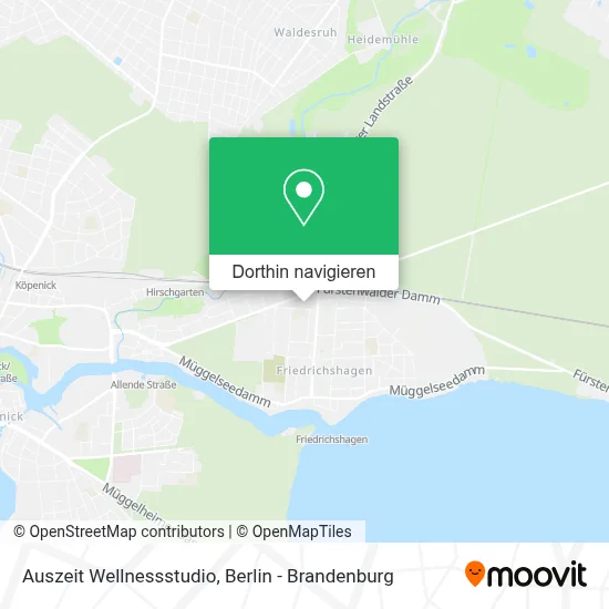 Auszeit Wellnessstudio Karte