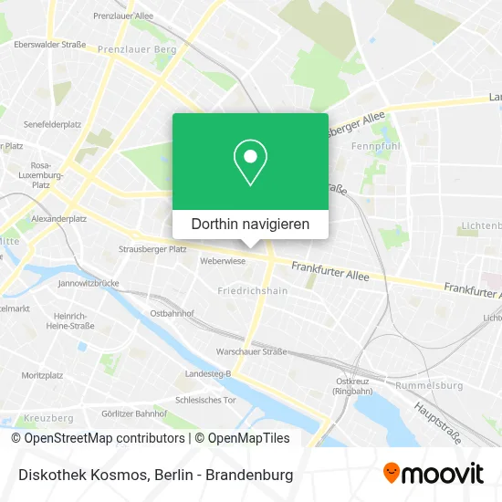 Diskothek Kosmos Karte