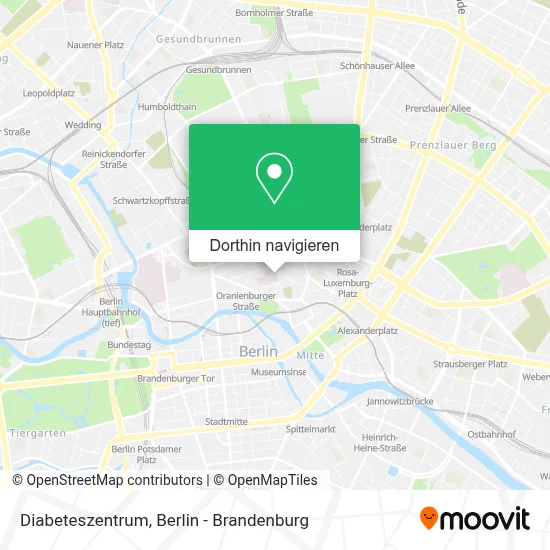 Diabeteszentrum Karte