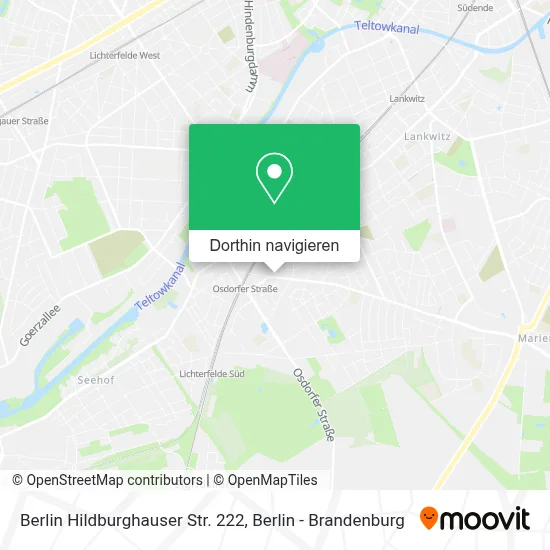 Berlin Hildburghauser Str. 222 Karte