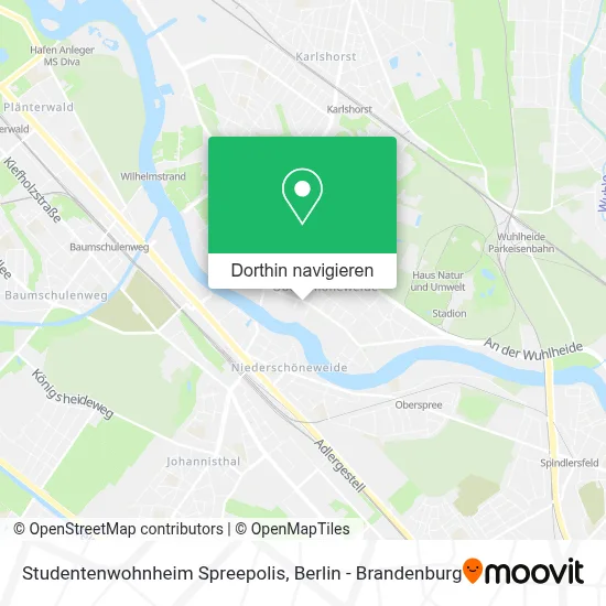 Studentenwohnheim Spreepolis Karte
