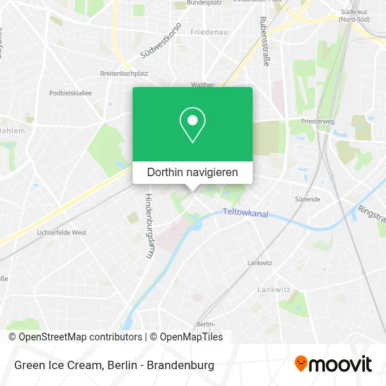 Green Ice Cream Karte