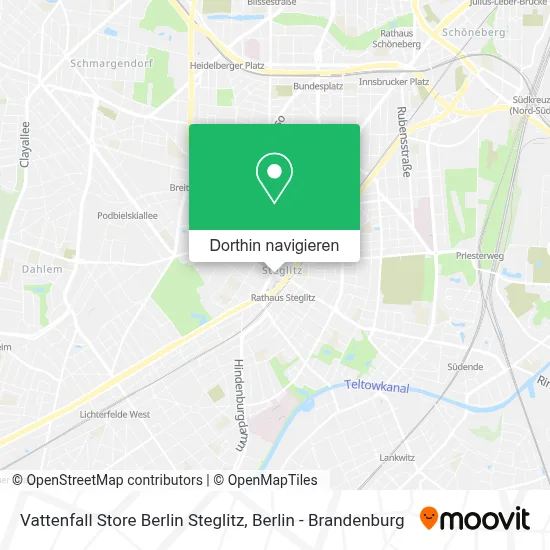 Vattenfall Store Berlin Steglitz Karte