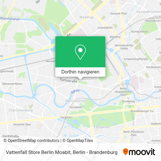 Vattenfall Store Berlin Moabit Karte