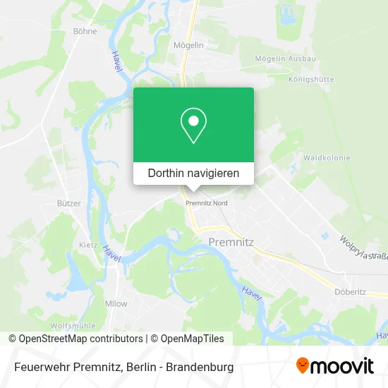 Feuerwehr Premnitz Karte