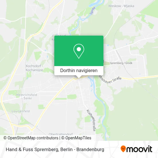 Hand & Fuss Spremberg Karte