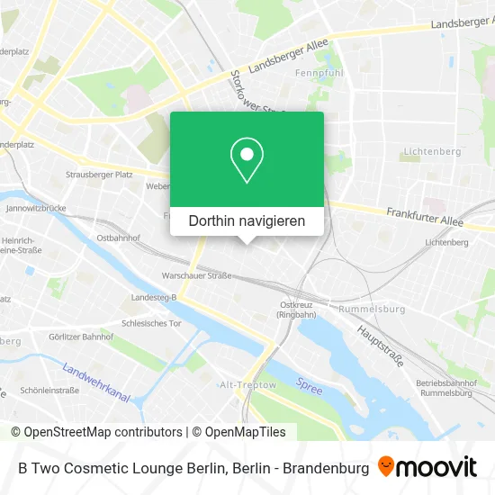B Two Cosmetic Lounge Berlin Karte