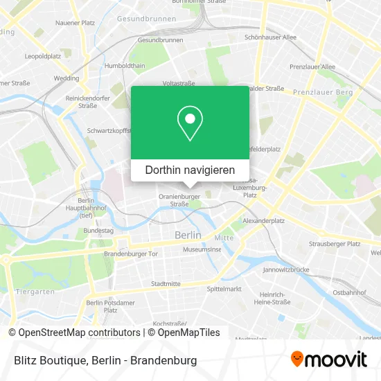 Blitz Boutique Karte