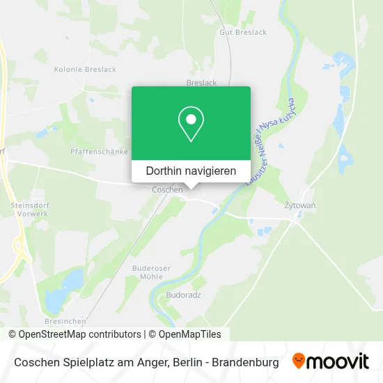 Coschen Spielplatz am Anger Karte