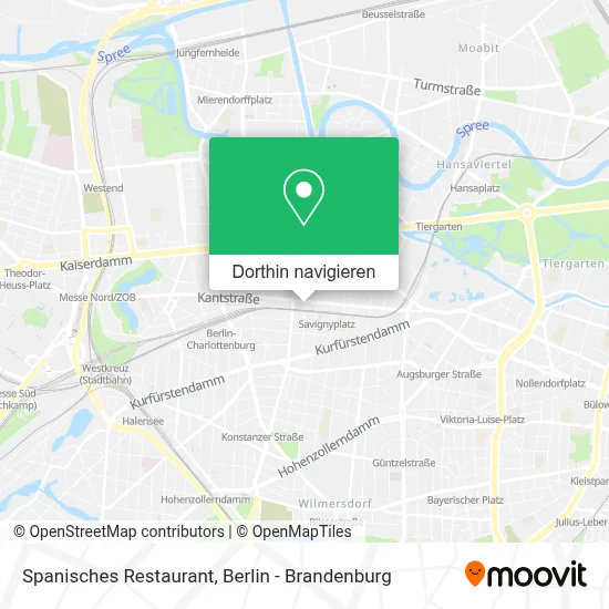 Spanisches Restaurant Karte