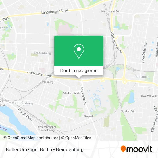 Butler Umzüge Karte