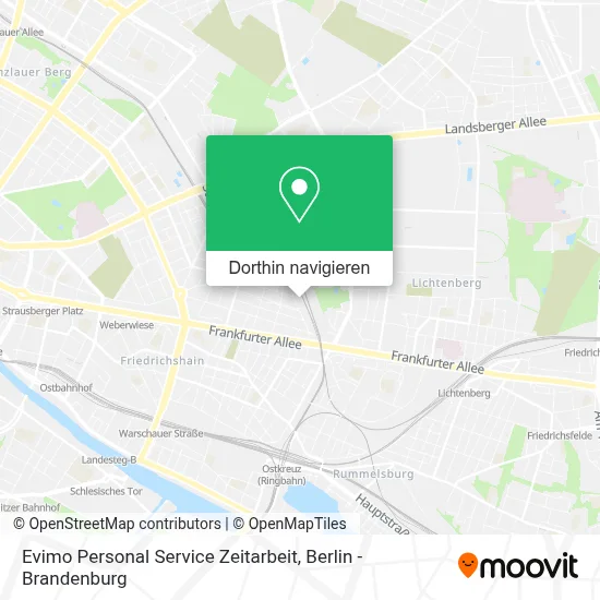 Evimo Personal Service Zeitarbeit Karte