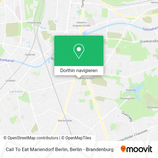 Call To Eat Mariendorf Berlin Karte
