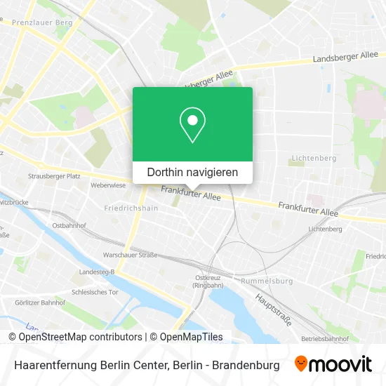 Haarentfernung Berlin Center Karte