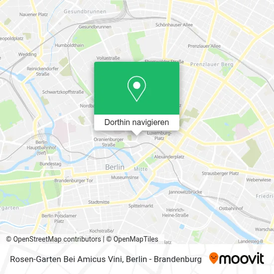 Rosen-Garten Bei Amicus Vini Karte