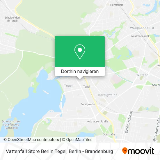 Vattenfall Store Berlin Tegel Karte