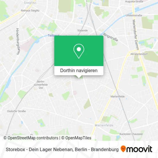 Storebox - Dein Lager Nebenan Karte