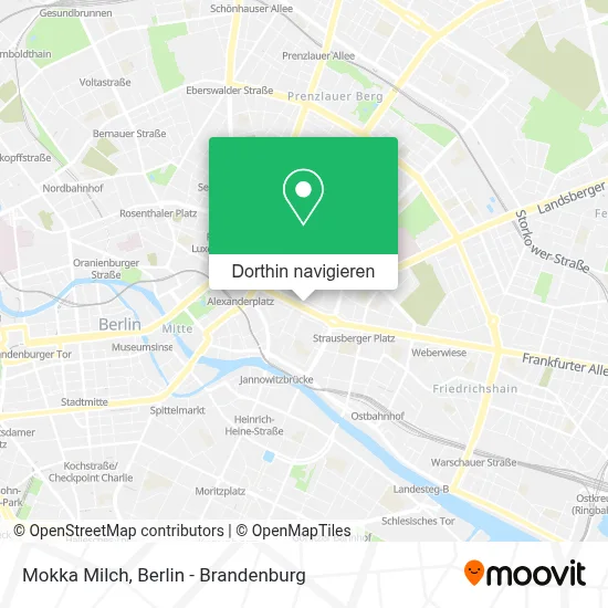Mokka Milch Karte