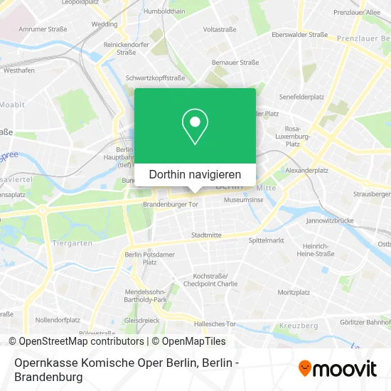Opernkasse Komische Oper Berlin Karte