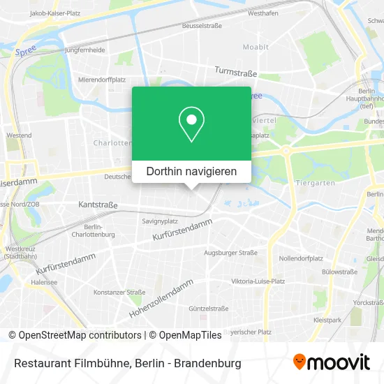 Restaurant Filmbühne Karte