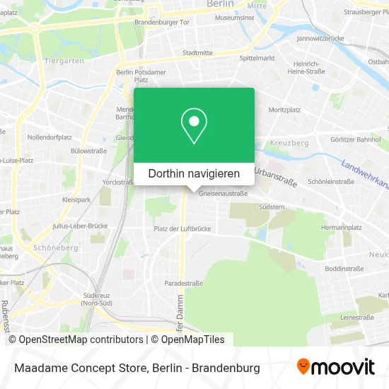 Maadame Concept Store Karte
