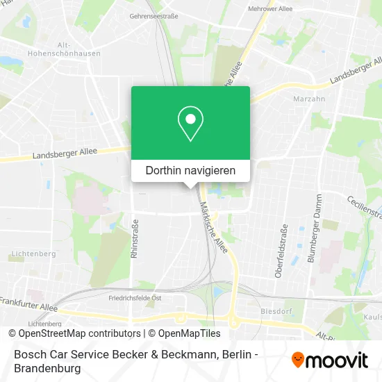 Bosch Car Service Becker & Beckmann Karte