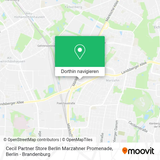 Cecil Partner Store Berlin Marzahner Promenade Karte